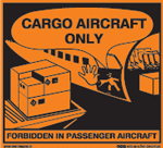 CARGO AIRCRAFT ONLY (CAO). FORBIDDEN IN PASSENGER AIRCRAFT 120x110mm