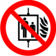 Tulekahju korral lifti kasutamise keeld