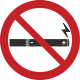 E-sigaret keelatud. Veipimise keeld.