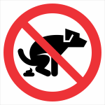 Koera pissitamise-kakatamise keeld. Lemmiklooma pissitamise-kakatamise keeld.