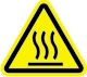 Kuum pind või masina osa (ISO) väikesed mõõdud (kuum aur, kuum vesi) kuni +80°C pinnal.