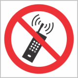 Mobiilsete seadmete sisselülitamise keeld. Mobiiltelefonide kasutamise keeld. Elektroonilised seadmed keelatud. Telefonid keelatud. ART 934 ISO