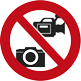 Pildistamine ja filmimine keelatud 970IN (KLAASIKLEEBISED SEESTPOOLT KLEEBITAVAD VÄLJASTPOOLT VAADATAVAD).