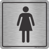 Naiste wc metallist tähis kleebitav siledatele pindadele