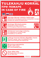 Tulekahju korral 6 sammu / kolme keelne EESTI+VENE+INGLISE (tulekahju korral tegutsemine)
