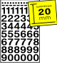 Numbrikleebised M104-20MM