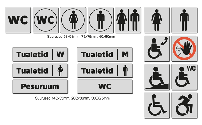 wc tähised, wc märgised