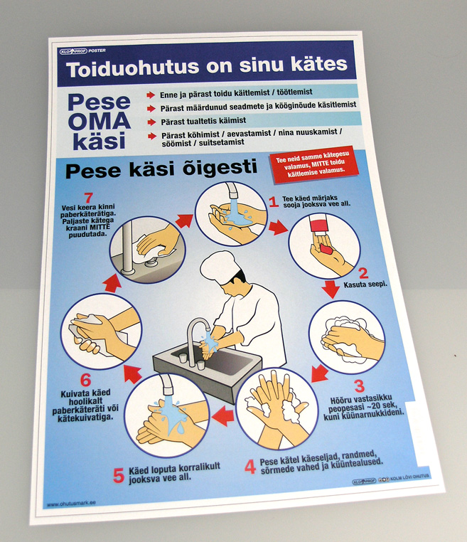 Toiduohutus on sinu kätes KÄTEPESU poster