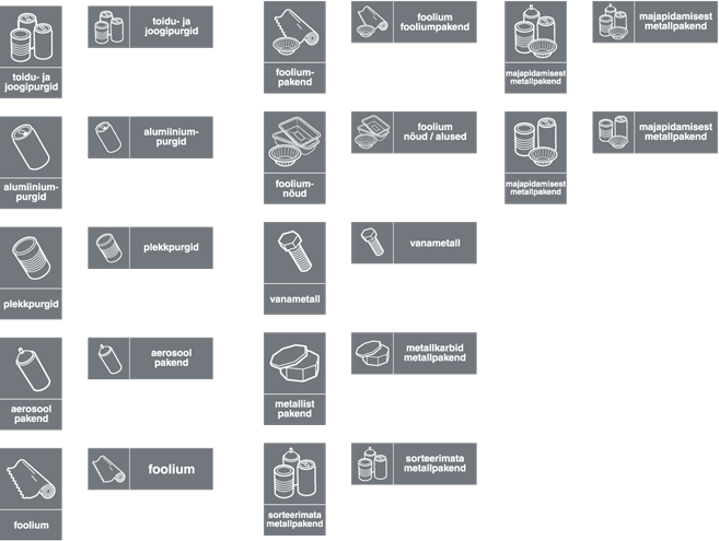 metalljäätmed metallpakend