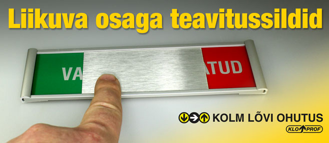 liikuva osaga teavitussilt