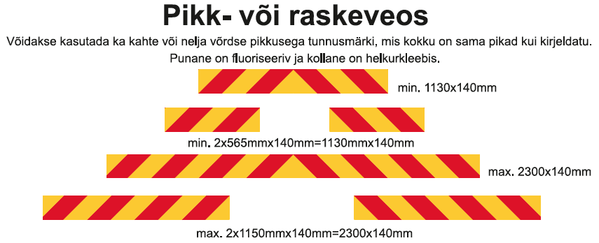 Pikk veos ohutusmärgistus