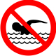 Ujumine keelatud