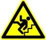 Ohtlik! Trepilt libisemis- või kukkumisoht