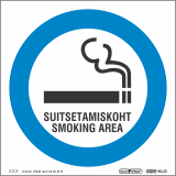 Suitsetamiskoht / Smoking area 15x15 cm (HULGIPAKEND) - 50 TK