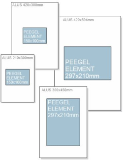 Peegeleelementidega tööohutus märgised sinu sõnumiga. (NB! Peegel ei ole klaasist) Küsi mõõte!