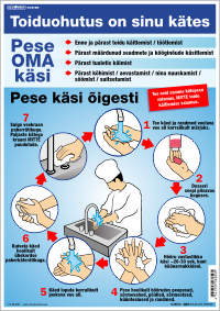 TOIDUOHUTUS on sinu kätes (kätepesuposter toidlustuses)